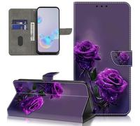 GLANDOTU Case for Samsung Galaxy S25 FE 5G Phone Case, Multi-View PU Leather Wallet Flip Cover with Standing Function and Card Holder for Samsung S25 fe Cases -Purple Rose