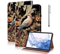 GLANDOTU Case for Samsung Galaxy Tab A11 8.7" 2025 /Galaxy Tab A9 8.7 inch 2023 Tablet Case,Multi-View Slim and Lightweight Patterned Tablet Cover with Stand and Pen Holder -Flower birds