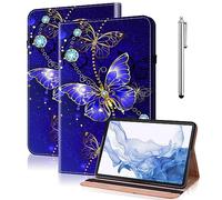 GLANDOTU Case for Samsung Galaxy Tab A11 8.7" 2025 /Galaxy Tab A9 8.7 inch 2023 Tablet Case,Multi-View Slim and Lightweight Patterned Tablet Cover with Stand and Pen Holder -Diamond Butterfly