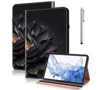 GLANDOTU Case for Samsung Galaxy Tab S11 Ultra 2025 14.6 inch/S10 Ultra Multi-Angle Folio Leather Protective Case with Holder/Pen Holder Flip Case for Tablet SM-X936B/SM-X930, Purple Lotus