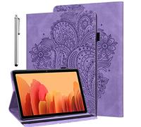 GLANDOTU Case for Xiaomi Mi Pad 5 with Auto Sleep/Wake, PU Leather Peacock Flower Embossed Protective Cover with Flip Stand Case for Mi Pad 5 Pro/Mi Pad 5 Pro 5G -Purple