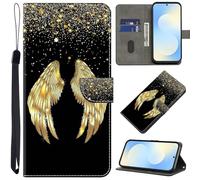 GLANDOTU Case for Xiaomi Redmi 14C/Redmi A4/Redmi 14R/Xiaomi Poco C75 6.88 inch,Multi-Pattern PU Leather Wallet Flip Cover Case with [Standing Function] [Card Holder] for Redmi 14C -Golden Wings