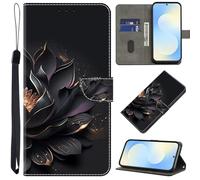 GLANDOTU Case for Xiaomi Redmi 14C/Redmi A4/Redmi 14R/Xiaomi Poco C75 6.88 inch,Multi-Pattern PU Leather Wallet Flip Cover Case with [Standing Function] [Card Holder] for Redmi 14C -Purple lotus