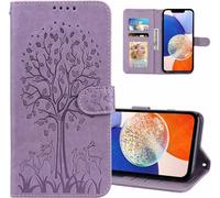 GLANDOTU Case for Xiaomi Redmi 9AT/9A 6.53 inch, Flip Wallet PU Leather Cover with Card Slots and Stand Function for Xiaomi Redmi 9AT Phone Cases 【Purple】