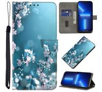 GLANDOTU Case for Xiaomi Redmi Note 11 4G/Note 11S 6.43 inch Phone Case,Multi-Pattern PU Leather Wallet Flip Case with [Standing Function] [Card Holder] [Wrist Strap] for Redmi Note 11 -Plum Blossom