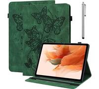 GLANDOTU Lenovo Tab K10 (TB-X6C6F/TB-X6C6X) Case, Fold Stand Function Cover, Butterfly Folio Flip PU Leather Tablet Case for Lenovo Tab M10 FHD Plus (TB-X606F/TB-X606X) (with Stylus pen)-【Green】