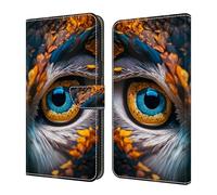 GLANDOTU Mobile Phone Case for Xiaomi Redmi A5 Case PU Leather Flip Case Magnetic Shockproof Card Slot Foldable Protective Case Compatible with Redmi A5, Blue Eyes