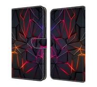 GLANDOTU Mobile Phone Case for Xiaomi Redmi Note 15 4G Case PU Leather Flip Case Magnetic Shockproof Card Slot Foldable Protective Case Compatible with Redmi Note 15 4G, Red Crinkle