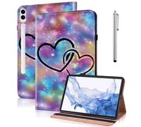 GLANDOTU Samsung Galaxy Tab S7 FE 5G 2021/S7+ Plus 2020/S8+ Plus 2022/S9+ Plus/S9 FE Plus 12.4" Case,Multi-View Slim and Lightweight Patterned Tablet Case with Stand for Galaxy Tab S7 FE -Two hearts
