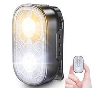Glangeh Clip On Torch with Spot & Flood, 10 Mode Mini Flashlight, Extended Runtime & IP65 Waterproof Security Lighting, Rechargeable Running Lights for Runners/Dog Walking/Hiking/Working/Camping