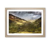 Glangesh Pass in Ireland Painting Framed Print | A2 Oak Framed Wall Art | Ready to Hang | Modern Historical Picture | Living Room Bedroom Lounge Office