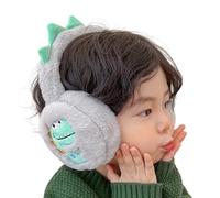 Glanhbnol Children Foldable Ear Warmers Lovely Dinosaur Print Ear Muffs Soft Earmuffs Winter Accessory For Girls And Boys