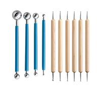Glanhbnol Kids Clay Sculpting Tools Ball Styluses Dotting Modeling Double-Head Ceramic Pottery Tool For Shaping Sculpting 10 Set