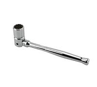 Glanhbnol Scaffold Spanner Ratchet Steel Erect Spanner Heavy Duty 180°Rotatable Socket Wrench 7/16 (21mm) Professional Ratchet Scaffold Spanner