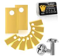GLANXY Pack of 30 Premium Replacement Blades for Robotic Lawnmower Replacement Blades Titanium Blade Blade Blade Ultra Sharp Durable Compatible with Worx, LandXcape, Zoef Robot and Einhell Lawnmower