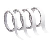 Glanzend 4 Rolls Double Sided Sticky Tape, Adhensive Sticky Tapes for Craft, DIY, Scrapbooking and Card Making, Arts, Rubber Stamps, 12 Meters Per Roll (Wide 8mm/ 10mm/ 12mm/ 15mm)