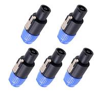 Glark 5-Pack 4-Pole Audio Speakon Cable Mount Connector Twist-Lock Speaker Plug (Compatible with Neutrik NA4LJ, NA4LJX, NL4MP, NL4MPR, NL4FC, NL4FX, NL4, NL2 Series, NL2FC)