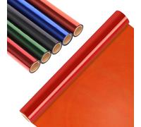 Glarks 1 Roll 98.42FT X 15.74’’ Cellophane Wrap Roll Transparent Light Red Cellophane Wrapping Paper Cellophane Roll Wrap Cellophane Bags Gift Basket Wrap Cello Wrap for Gift Flower Basket Decoration