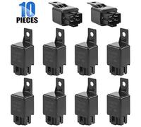 Glarks 10 Pack DC 12V 40 Amp 4-Pin SPST Electrical Relays Switch for Car Automotive Motor Van Boat Truck