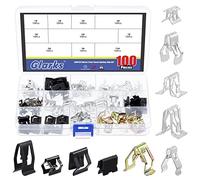 Glarks 100Pcs 10 Sizes Metal Trim Clip Spring Moulding Clip Universal Auto Body Fastener Clip Compatible with GTI, Jetta, Passat, Phaeton, VW Audi 4A0-867-276A