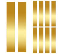 Glarks 10pcs L x W x T 5.9 x 0.98 x 0.002’’ Rectangular Brass Shim Stock Assortment, Brasses Strips Metal Shims Brass Sheet, Shim Stock Sheet for Trim Gap Filler/DIY/Industrial Use