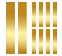 Glarks 10pcs L x W x T 5.9 x 0.98 x 0.004’’ Rectangular Brass Shim Stock Assortment, Brasses Strips Metal Shims Brass Sheet, Shim Stock Sheet for Trim Gap Filler/DIY/Industrial Use