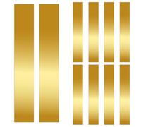 Glarks 10pcs L x W x T 5.9 x 0.98 x 0.008’’ Rectangular Brass Shim Stock Assortment, Brasses Strips Metal Shims Brass Sheet, Shim Stock Sheet for Trim Gap Filler/DIY/Industrial Use