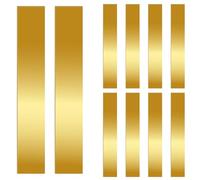 Glarks 10pcs L x W x T 5.9 x 0.98 x 0.015’’ Rectangular Brass Shim Stock Assortment, Brasses Strips Metal Shims Brass Sheet, Shim Stock Sheet for Trim Gap Filler/DIY/Industrial Use