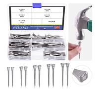 Glarks 130Pcs E2 E3 E4 E5 E6 Horseshoe Nails Assortments Set 41mm 45mm 47.5mm 51mm 54mm Steel Horseshoe Tools for Horse Training Equestrian Sports