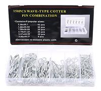 Glarks 150Pcs Heavy Duty Zinc Plated Hair Pin Cotter Pin Hitch Pin Assortment Kit