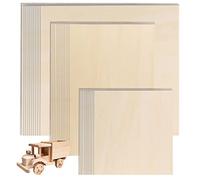 Glarks 15Pcs 3 Sizes Basswood Sheets Unfinished Wood Thin Craft Wood Board - Perfect for Model Making, Wood Burning, Laser, Wood Engraving, DIY Projects, Drawing and Wooden Ornaments (300x200x3mm)