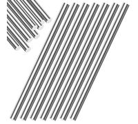 Glarks 15pcs 3mm Diameter Stainless Steel Spring Wire Kit, 400mm Length Spring Steel Wire, Straight Full Hard Music Wires for DIY Crafts, Jewelry Making, Model Building, Manufacture