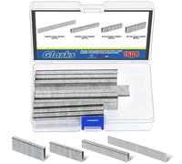 Glarks 1608PC 18 Gauge Galvanized Narrow Staples & 5/8" Brad Nails for Electric/Pneumatic Staplers, DIY Home Improvement (Silver)