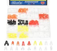 Glarks 180pcs Nylon Dash Panel Clips Kit, 18 Types Elasticity Center Console Clips, Console Panel Trim Clip, Switch Bezel Clips for Radio DVD Panel, Most Automotive, Ford,Chrysler,Toyota,Suzuki