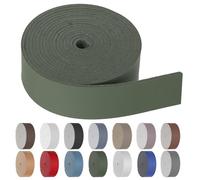 Glarks 1Pcs 25mm Wide 2m Long Faux Leather Strap, Army Green Soft Flat Leather Strip Ideal for DIY Arts & Craft Projects, Traction Ropes, Bag Straps, Furniture