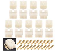 Glarks 200Pcs 6.3mm 9 Pin Way Electrical Automotive Wire Connector Male Female Socket Plug and Terminals Kit for Motorcycle, Bike, Car, Boats (10Set 6.3mm 9P)