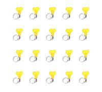 Glarks 20Pcs Adjustable 13-19MM Range Hose Clamps Set Key-Type Stainless Steel Worm Gear Hose Clamp with Plastic Handle for Water Pipe, Plumbing, Automotive and Mechanical Application (13-19MM)
