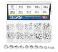 Glarks 220pcs M3 M4 M5 Self Clinching Nuts Kit, 304 Stainless Steel Round Head Rivet Nut, Knurled Self-Clinching Nut Fastener for Machinery Electrical Products, Industry