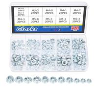 Glarks 220pcs M3 M4 M5 Zinc Plated Self Clinching Nuts Kit, Carbon Steel Round Head Rivet Nut, Knurled Self-Clinching Nut Fastener for Machinery Electrical Products, Industry