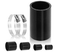 Glarks 2inch (51mm) ID Straight Coupler Silicone Hose 4inch(100mm) Length 4-Ply Reinforced High Performance with 2Pcs 46-70MM tainless Steel T-Bolt Clamp for Turbo, Intercooler and Intake