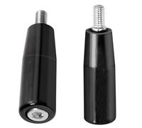 GLARKS 2pcs M8 x 63mm Revolving Handle, Black Revolving-Handwheel Machine Handles, Trailer Jack Knob for Milling Machine and Hose Reel, Table Saw Adjusting