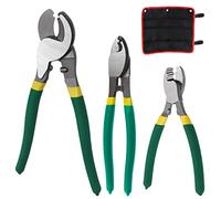 Glarks 3-in-1 High Leverage Heavy Duty Wire Cutter, Sharp Tool with Comfortable Grip - Cuts Aluminum, Copper, Communication & Audio Wires, Bike Brake Cable