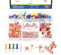 Glarks 310Pcs 5 Styles Rose Gold Push Pins Set, Thumb Tacks Decorative Push Pins for Bulletin Board Decorations, Artworks, Photos, Craft Projects