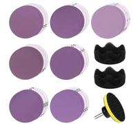 Glarks 31Pcs Car Headlight Restoration Kit, 3in Car Polishing Sanding Discs Headlight Cleaner Restorer Set with Disc Pad Holder and 2Pcs Buffing Sponge Pad for Cars, Trucks, SUV
