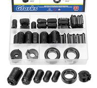 GLARKS 32pcs Black Clip-on Ferrite Ring Core Set Includes 28pcs 3.5/5/7/9/13MM Inner Diameter Cable Clips RFI EMI Noise Suppressor Cable Clips 2pcs 42 x 24 x 16MM Toroid Cores 2pcs 15MM Ferrite Cores