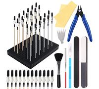Glarks 32Pcs Gundam Model Building Tools Hobby Model Tools and Model Painting Base Holder Alligator Clip Sticks Assortment Kit, Perfect for Model Making Lover and DIY Projects