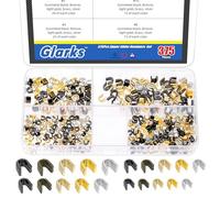 Glarks 375pcs #3/#5/#8/#10 U Shape Zipper Top Stoppers Kit, 5 Colors Zipper Slider Retainers, Open Zippers Top Stoppers, Closed-end Zippers Slider for Bags/Coats/Jacket/Zip Repair
