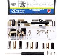 Glarks 37Pcs 3 Colors Screws Shoelace Aglet Tips 3 Sizes Seamless Metal Shoelace Tips Aglets Alloy Shoelace Tips Cords End for Sneakers, Hoodies, Bungee Cords, Laces