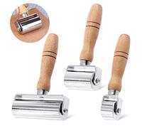 Glarks 3Pcs 26mm 60mm 100mm Leather Press Edge Rollers Leather Edge Creaser and Smoother for Leather Glue Laminating, Quilting, Platen Tools