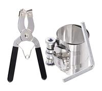 Glarks 3Pcs 3" Piston Ring Compressor Tool Service Set, Car Engine Piston Ring Compressor and Piston Ring Pliers with Adjustable Safety Screws and Wrench for Car Engine, Machine Tractor Pistons